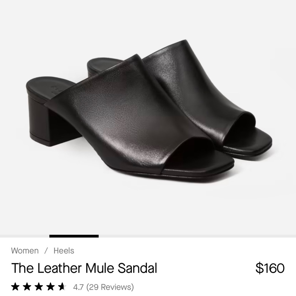 Ever lame Leather Mule Sandal